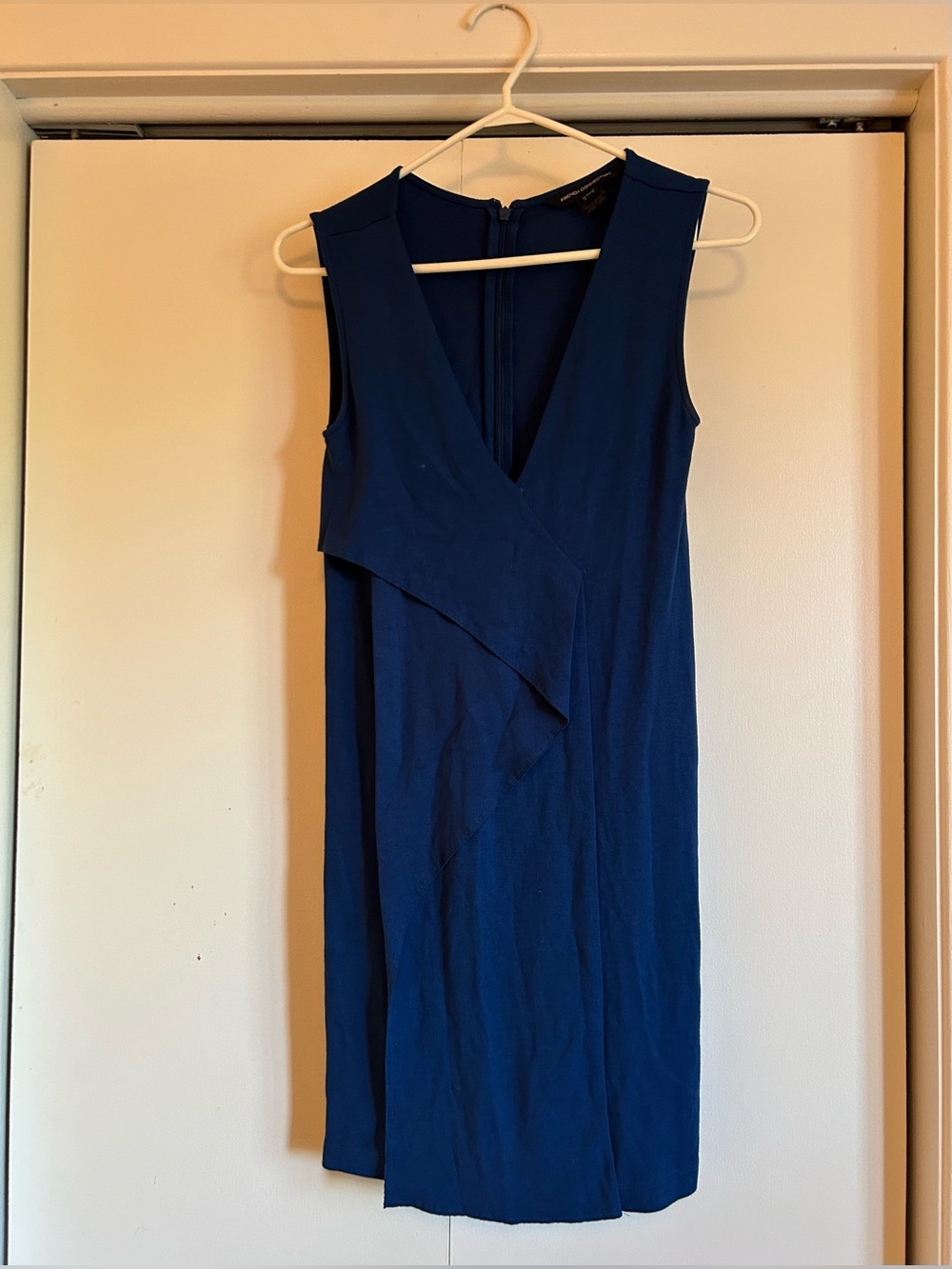 French Connection Sleeveless V-Neck Navy Blue Dress